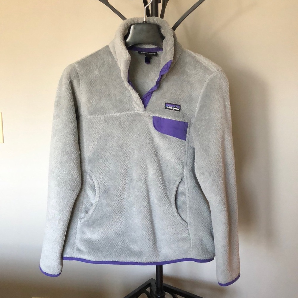 Patagonia Gray Quarter Snap-T Fleece Womens Size Small